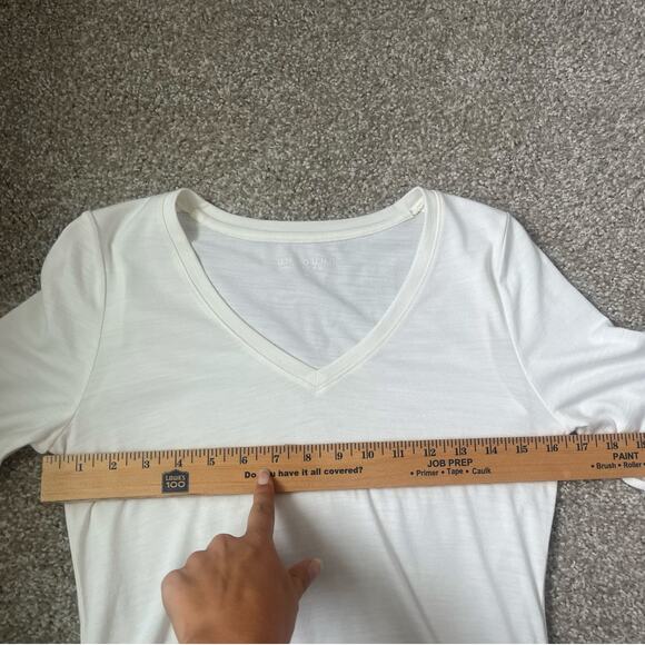 Unbound Merino Long Sleeve Shirt White Lightweight Breathable Layer Ski Medium - Picture 6 of 8
